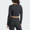 (WMNS) adidas Essentials Rib Long Sleeve Tee 'Black' Women's II8055