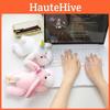 Cute Birthday Hat Prone Posture Rabbit Plush Doll Toy For Desktop Decoration