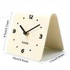 1pc Modern Silent Desktop Clock,Irregular Shape, Plastic Material, Flat Crown, Battery Operated AA, ,Classroom Battery Not Included