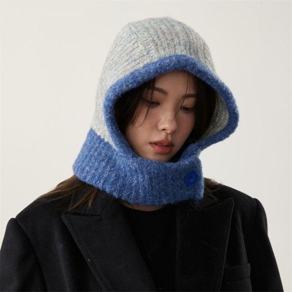 Simple Ear Protection Hat Beanie Winter Cap Warm Knitted Hat  Female/Girls