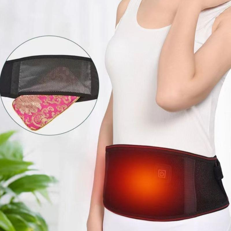 1Pc Electric Heated Waist Support Brace Pain Relief Lumbar Heating Pad Usb Charging  Magnetic Therapy Back Waist Massage Band