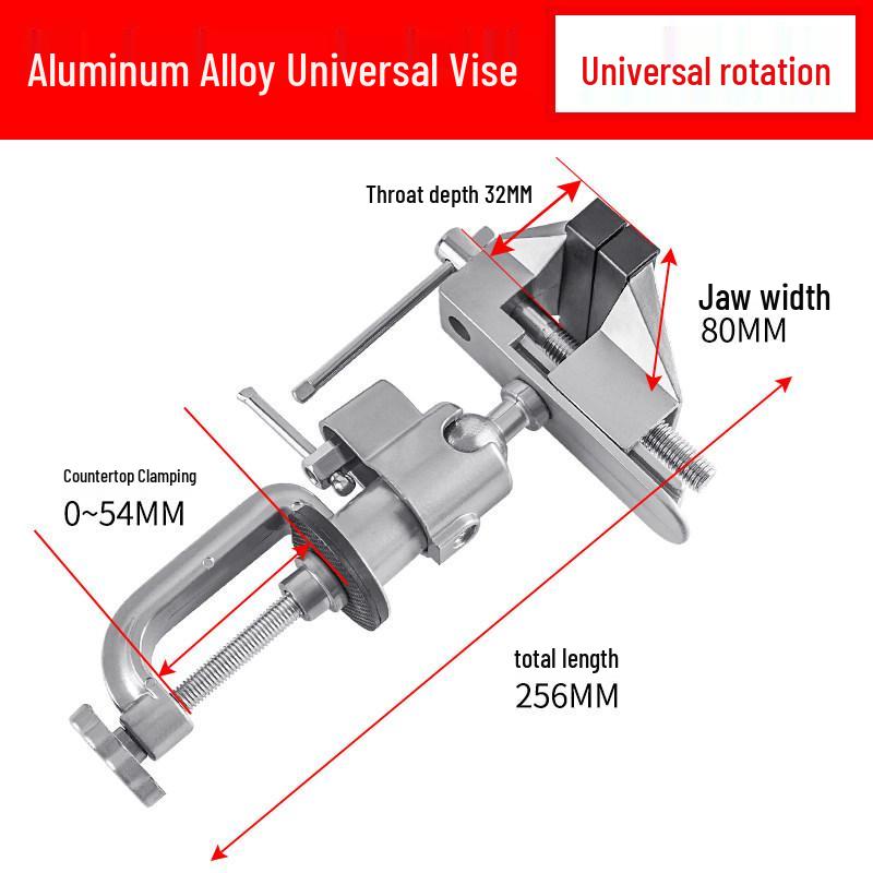 Compact 360° Rotating Bench Vise for Home & Desktop Use