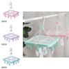 Pink Light Round Shaped Plastic Clothes Hanger With Functionality Antiwind