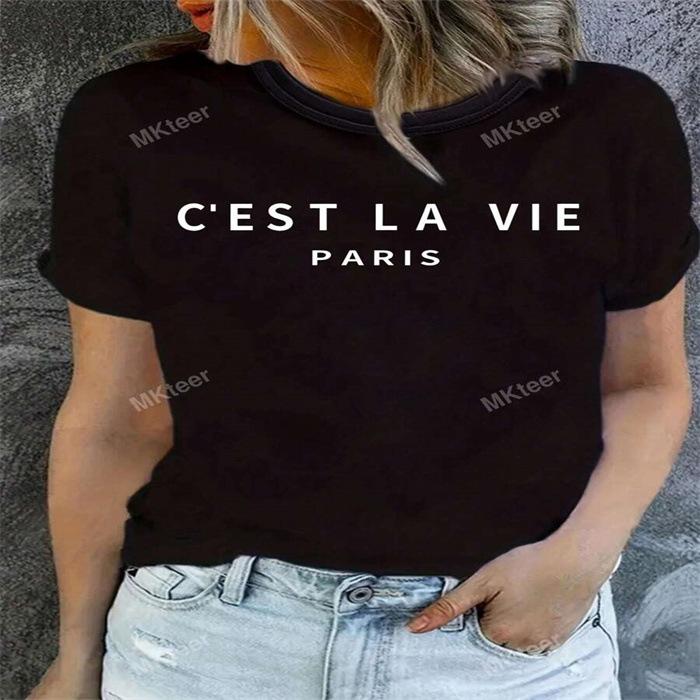 Summer Fashion Casual Cute Short Sleeved Round Neck Printed Top Women's Pure Cotton T-shirts