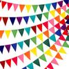 5pcs Party Banner Triquetrous Shape Felt Fabric 18x15x6cm Decorative Flag Pennants for Party Decoration Colored Flag