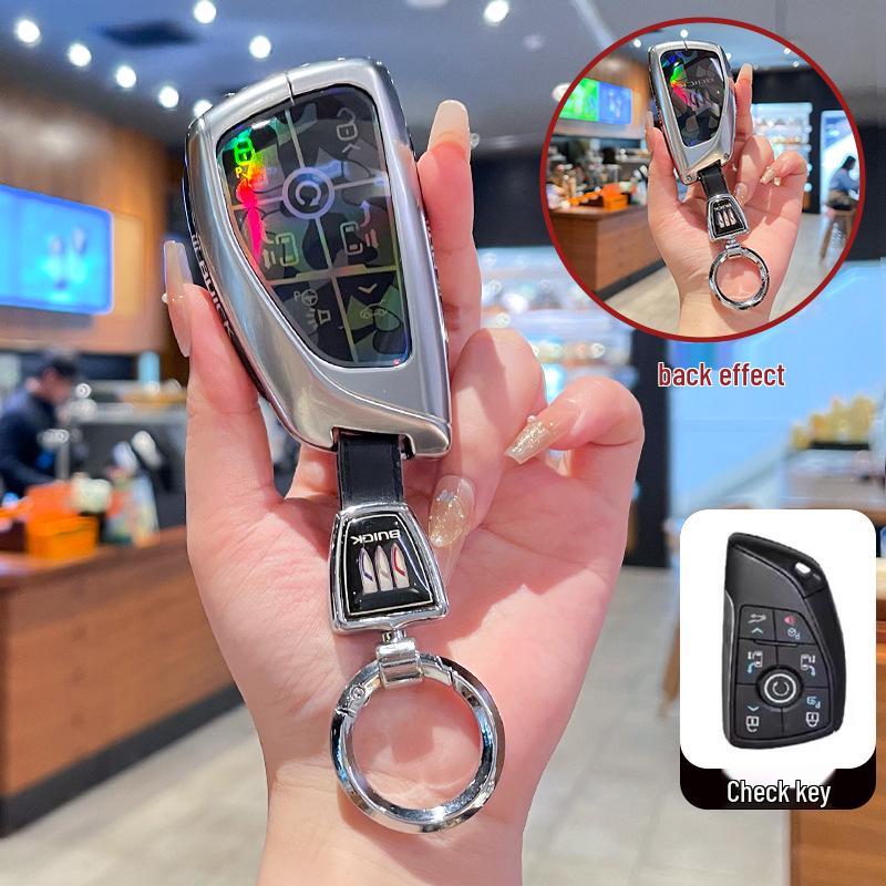 High-End Full-Coverage Metal Key Fob Case for Buick Envision Plus, Envision S/GS, and LaCrosse Cars