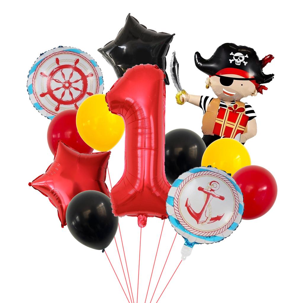 Pirate Aluminum Film Balloon Set Children'S Ocean Birthday Party Balloon Venue Arrangement Digital Balloon