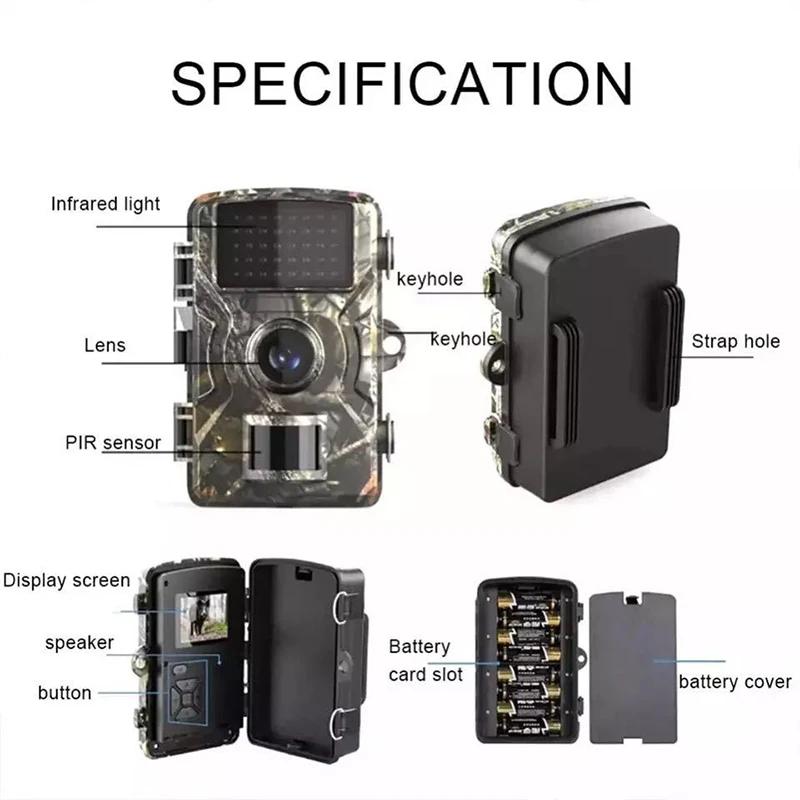 1080P Car Theft Prevention Camera Outdoor Camera 16MP Field Detection Camera Hunts Night-Visions Camera IP66 Waterproof