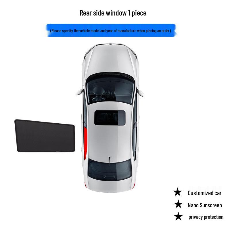 BAIC-eu260 Magnetic Car Sunshade: Sun Protection, Heat Insulation, Privacy Rear Side Window Curtains