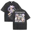 Hot Sale Anime Peripherals Frieren: Beyond Journey's End Graphic Print T-Shirt Men Women Streetwear Fashion Vintage Washed Cotton Summer New Tee