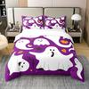 Black Cat  Duvet Cover Halloween Witch Hat Comforter Cover Gothic Spider Bedding Set for Children Child Teens Halloween Bed Set