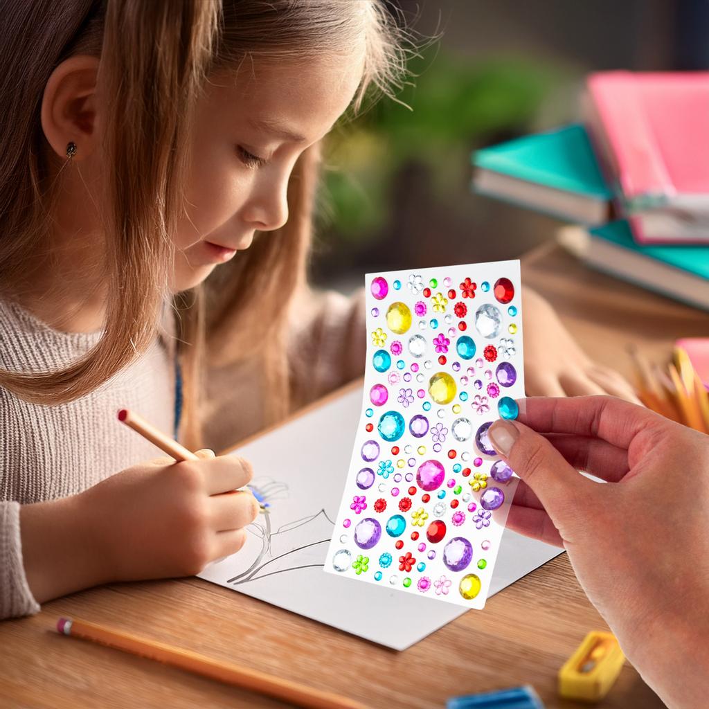Self-adhesive crystals, diamond stickers, mix of patterns, mix of colors, creative set 315 pcs