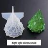 3D Epoxy Faceted Christmas Tree Mold: Night Light & Tabletop Ornament Silicone Mold