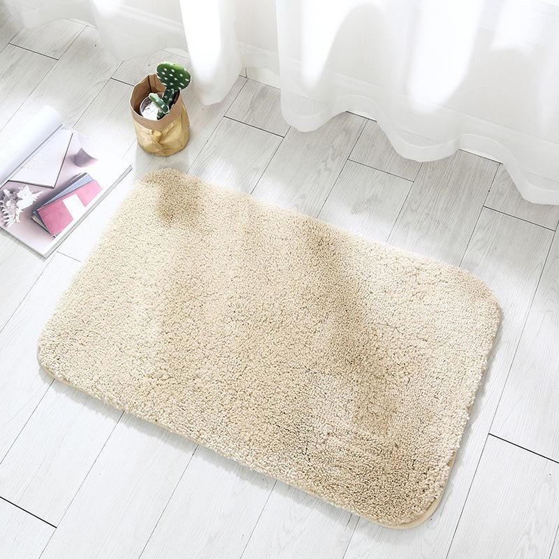 Thickened Anti-Slip Bathroom Floor Mat: Water-Absorbent Plush Doormat for Toilet, Entrance, and Bedroom