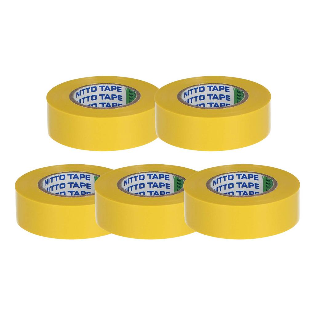 Nitoms Vinyl Tape 21 19mm X J2532 No. Yellow, 5-Pack, 10m,