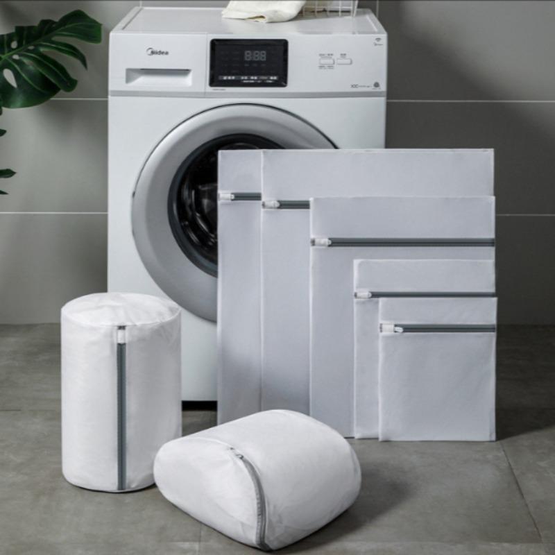 1pc Multi-Purpose Durable Polyester Mesh Laundry Bag - Zipper Pouch for Sneakers Underwear, Machine Wash Travel Clothing Storage