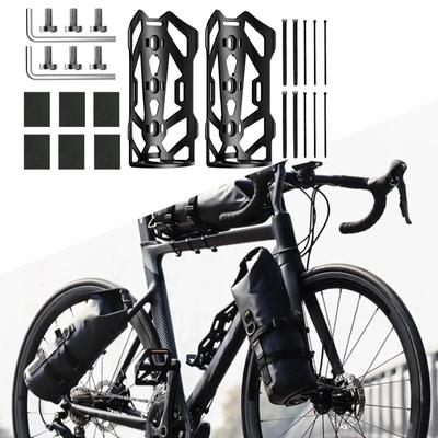 Fahrradtaschenträger, Einfach zu installierender Fahrradhalter, Halterung für Wasserflaschenhalter an der Vordergabel,