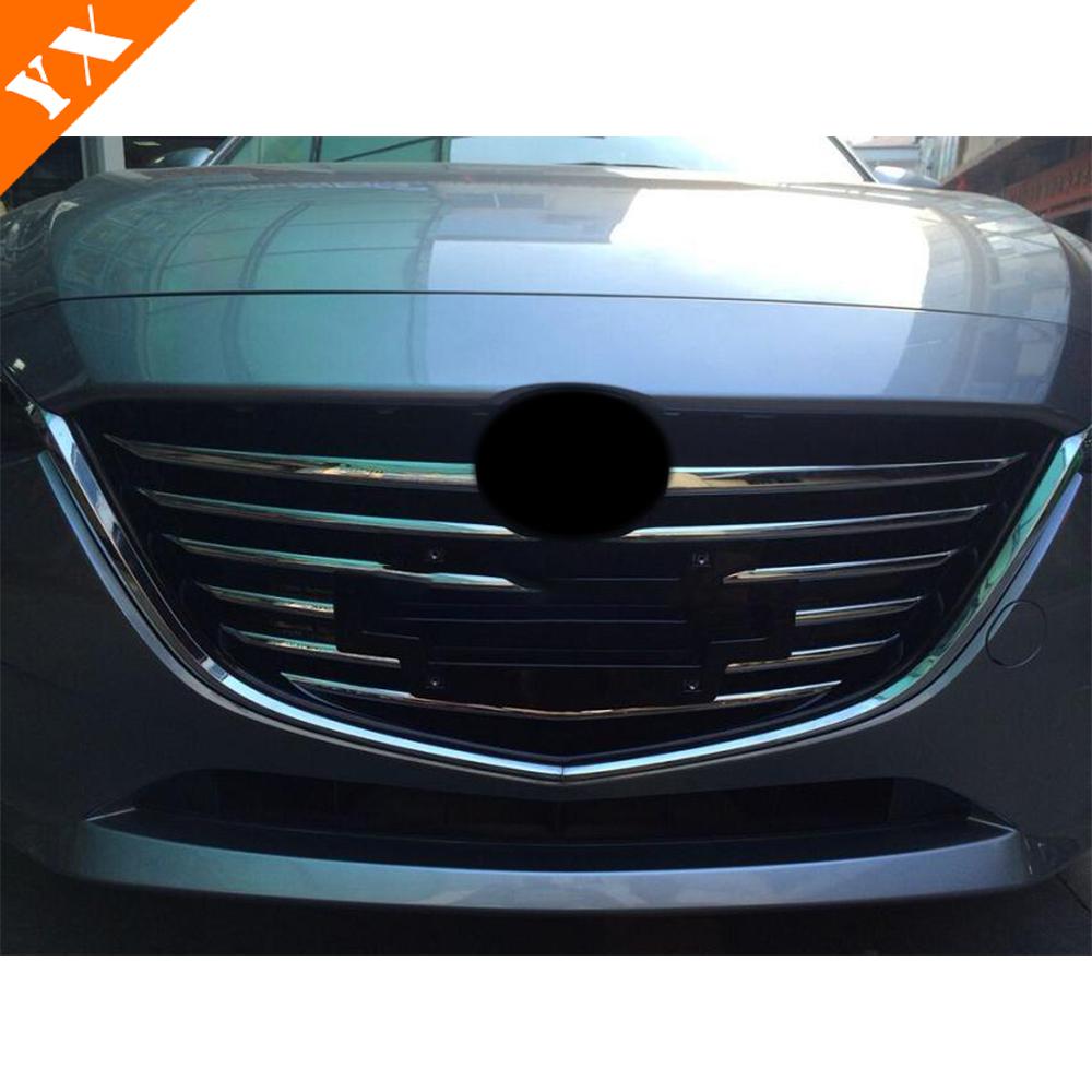 Chrome Garnish Car Front Grille Trims Lane Legend Case Decoration Anti Scratch Cover For Mazda 3 Axela Accessories