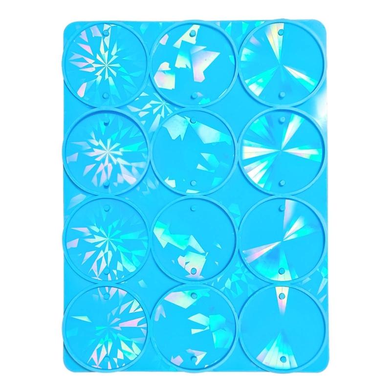 

Versatile Round Pendant Mold Durable Silicone Casting Mold Wind Chime Decorations Molds Circular Pendant Making Mould синий