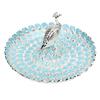 Peacock Fruit Tray Zinc Alloy Metal Peacock Plate for Bread Snacks Cakes   Candies