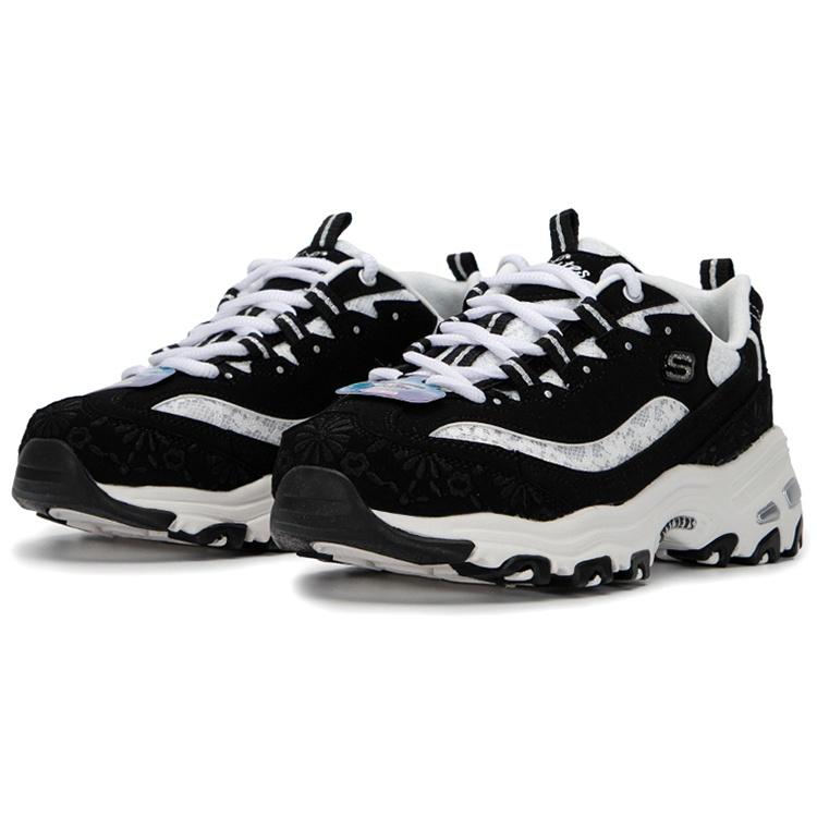 (WMNS) Skechers DLites 1.0 'Black White' Women's 896085-BKW