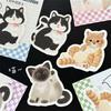 Cute Pet Kitten Office School Supplies Special Shaped Family Series Cute Message Stickers Handbook Material Paper Kawaii Gift