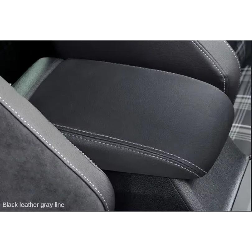 Car Armrest Box Center Console Lid Armrest Cover Car Accessories PU Leather Cover for VW Volkswagen Golf 7 MK7 2012 - Gray Line