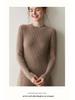 Women's Cashmere Ribbed Midi Dress - Autumn/Winter Solid Color, Slimming Over-Knee Wool Sweater.