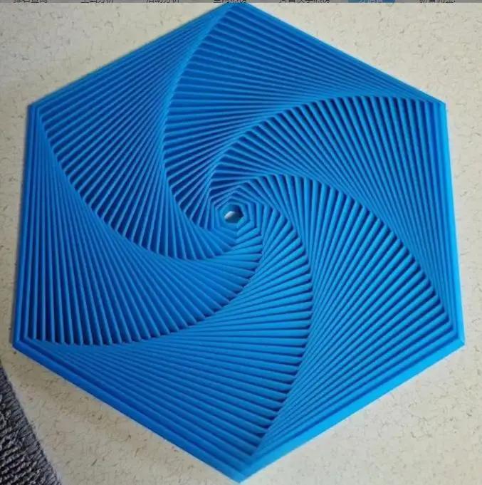 3D-Printed Fractal Fidget Hexagon 3D Printed Hexagonal Stress Relief Toys Hexagonal Fractal Ring Spiral Change Toys