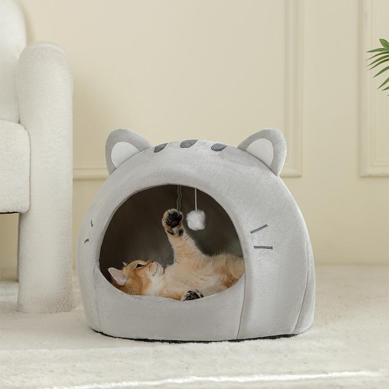 Super Cat Bed Warm Pet House Kitten Cave Cushion Cat House Warm Sleeping Dog Basket Tent Small Dog Mat Supplies Bed For Cats