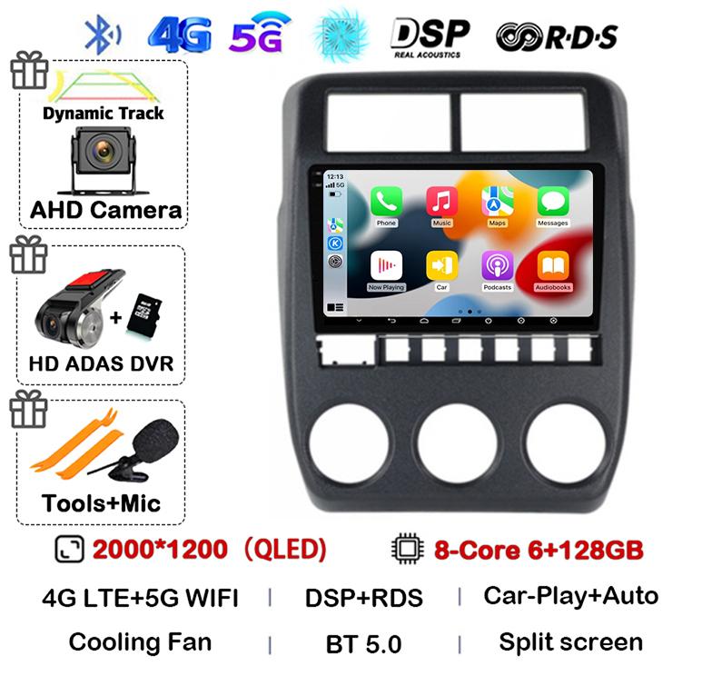 Android 14 Wireless Carplay+Auto WIFI+4G Car Radio For LADA NIVA 2022 Multimedia Stereo Video Player GPS Navigation 360 Camera