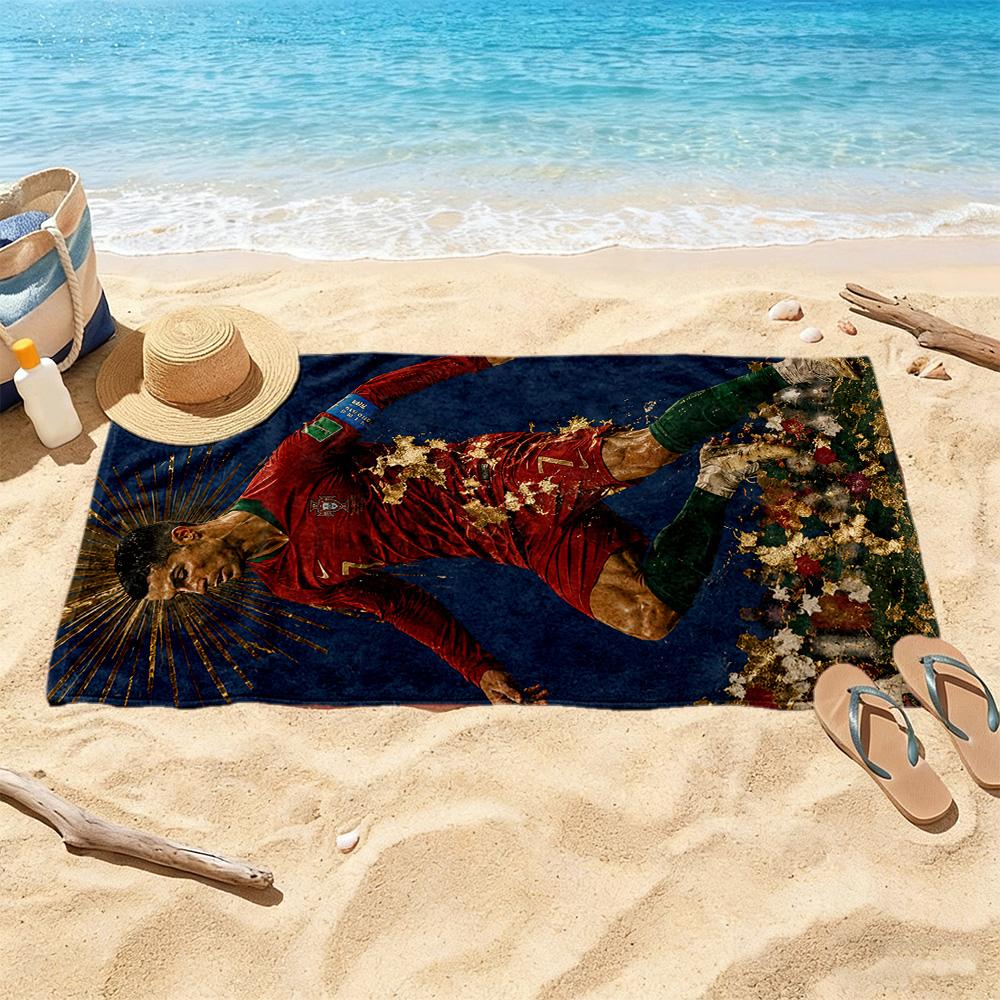 Cristiano Ronaldo Beach Towel Soft Durable Quickdry Comfortable Lightweight Suitable For Sports Travel Swimming Yoga Bathroom Beach And Pool
