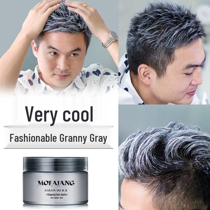Mofajang Granny Gray Hair Clay Wax for Temporary Styling