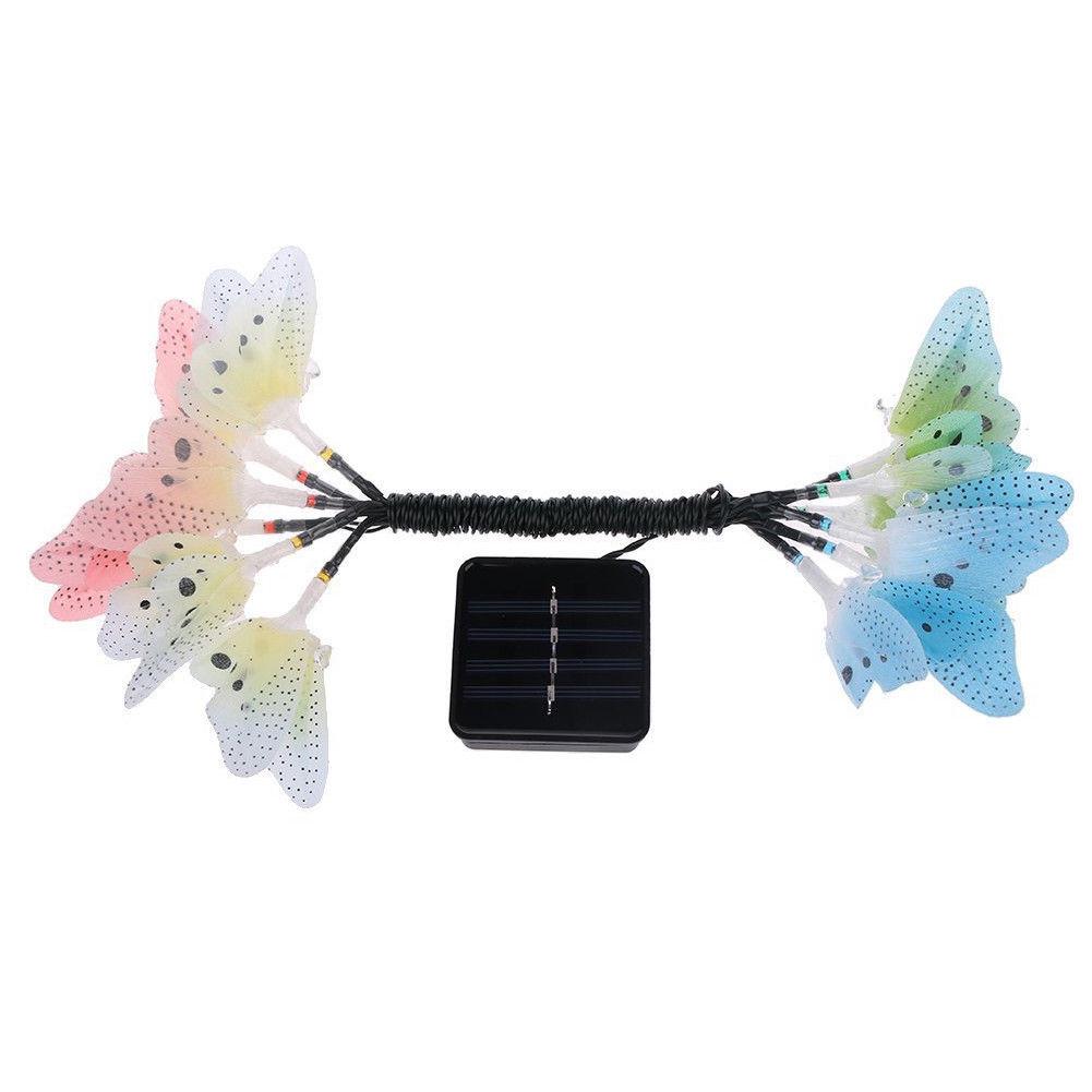 

Solar Powered 12LED Butterfly String Light Lamp Outdoor Garden Decoration