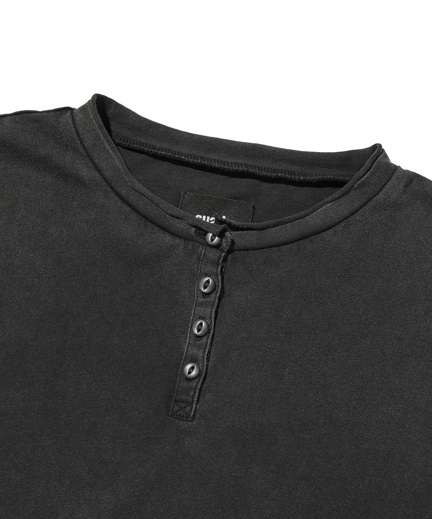 SUADE Washed Henley Neck [Washing Black]