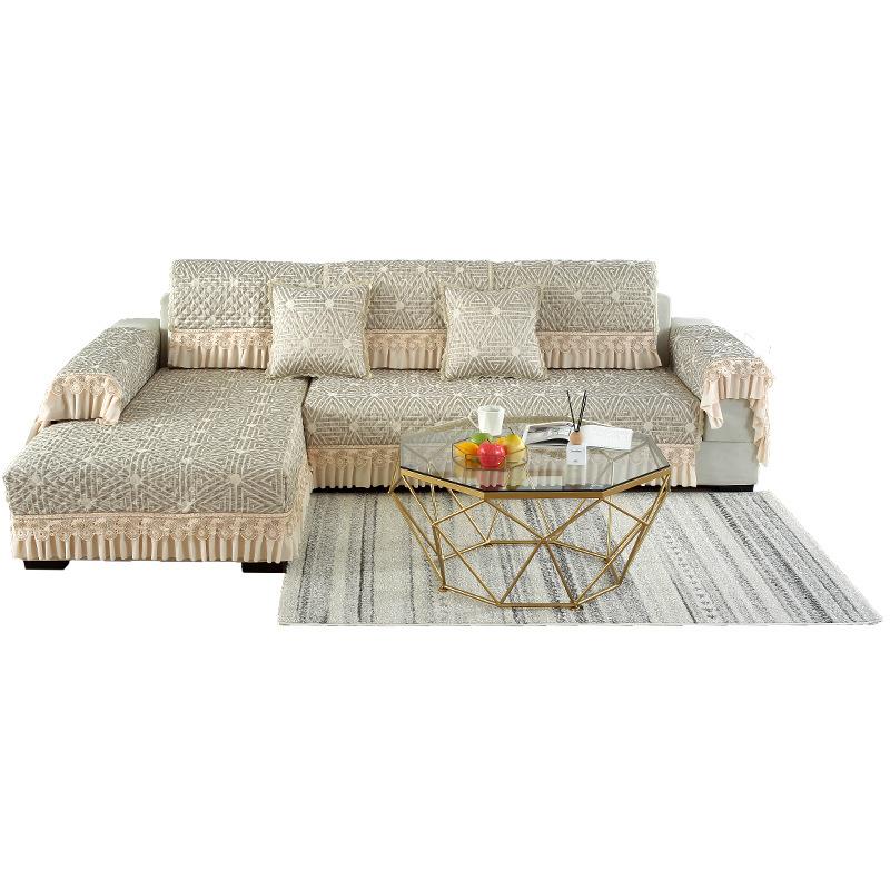 

Высококачественная льняная ткань из синели, жаккардовая противоскользящая ткань для диванной подушки, сезонный чехол для подушки сиденья и полотенце 68*70+15