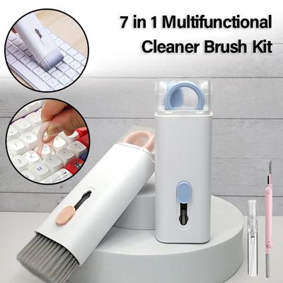 7-in-1 Computer Keyboard Cleaner Brush Kit Earphone Cleaning Pen For iPad Phone Headset Cleaning Tools Screen Keycap Puller Kit