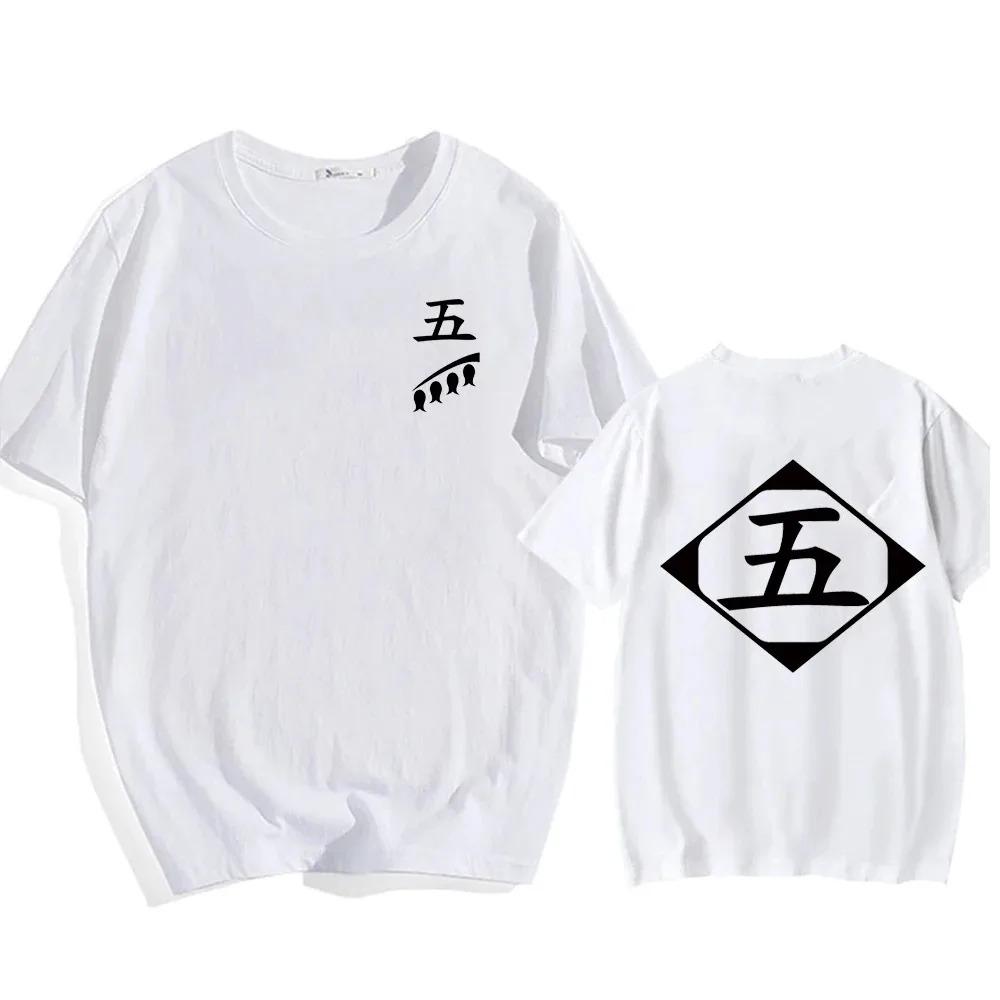 Hot Sale Anime Cotton T-Shirt Bleach Cosplay Shirt Zaraki Kenpachi Unisex Women O-Neck Short Sleeve Tee Fashion Tshirt For Fans