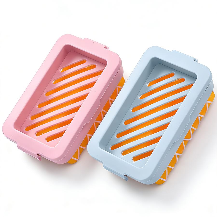 2in1 Anti-shedding Soap Storage Box with Mesh Surface Bathroom Drain Storage Box Convenient Daily Clothing Cleaning Accessories