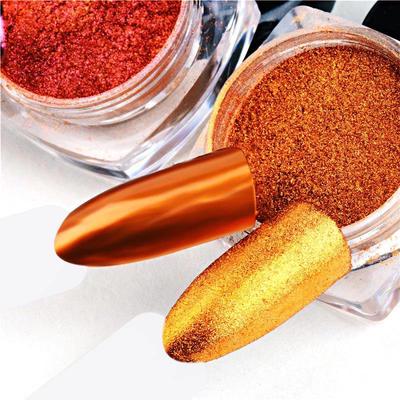 Copper Color Mirror Glitter Powder 1g Laser Chrome Pigment Dust Nail Art Decor Manicure Accessories