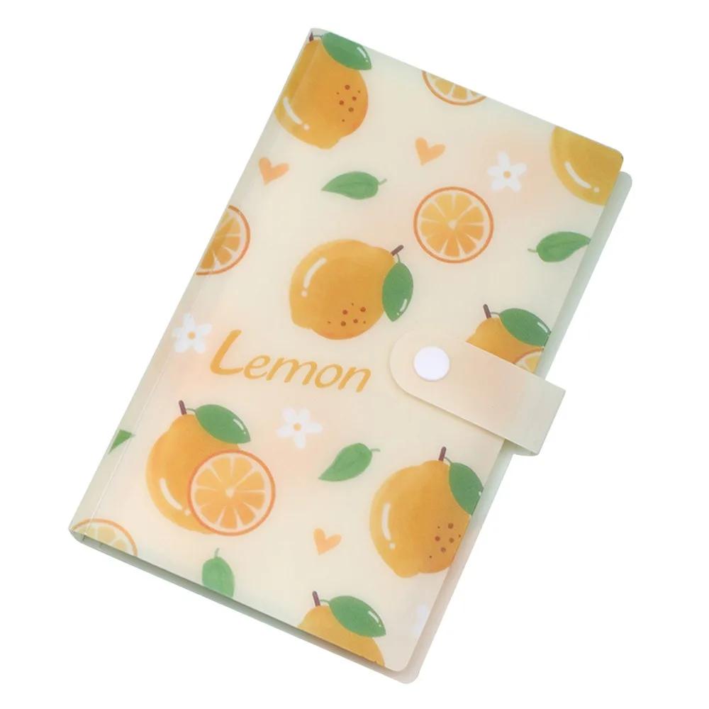

Transparent PVC 120 Slots Card Album 3 Inch Size 120 Slots Photo Card Album DIY Fruit Design Fruit Storage Album Kpop Albums лимон