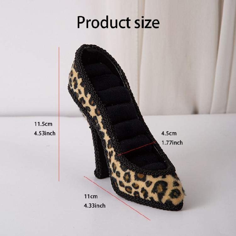 Dekorativer High Heel Schmuckhalter mit weichem Flanellfutter zur Aufbewahrung von Ringen und Ohrringen Ausstellungsständer