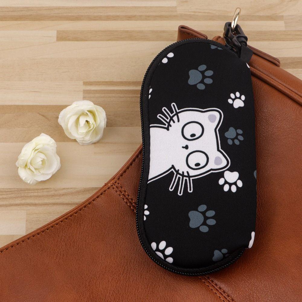 with Keyring Sunglasses Pouch Durable SunGlasses Holder Hanging Sunglasses  for Eyewear Accessories