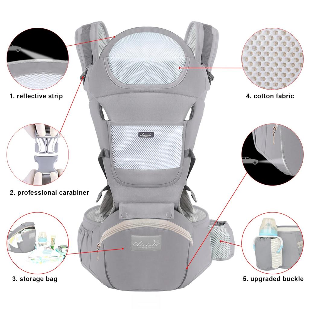 Ergonomic Baby Carrier Backpack Infant Baby Hipseat Carrier Front Facing Ergonomic Kangaroo Baby Wrap Sling Travel Backpack