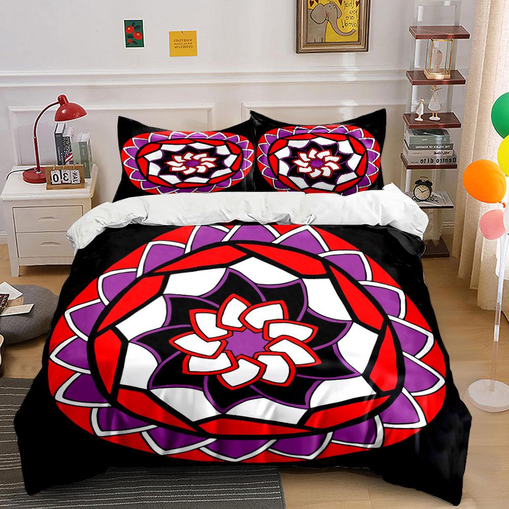 "Mandala Pattern Decorative Set" Soft Skin-Friendly Bedding Set Includes 1 Duvet Cover And 2 Pillowcase Gift