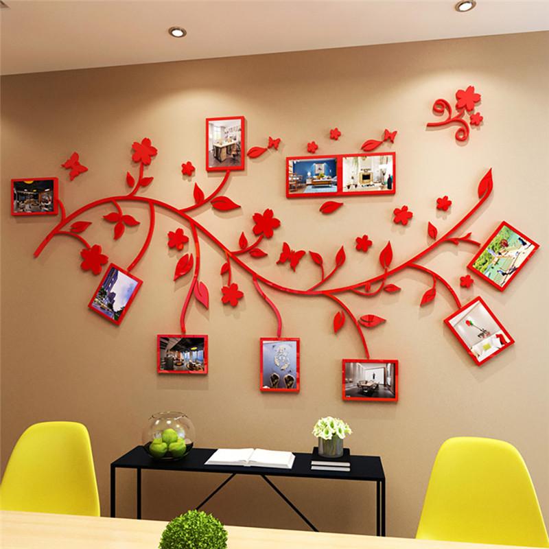 3D DIY Photo Frame Family Photo Acrylic Sticker Wall Decals Adhesive PVC Wall Stickers Mural Art Home Decor