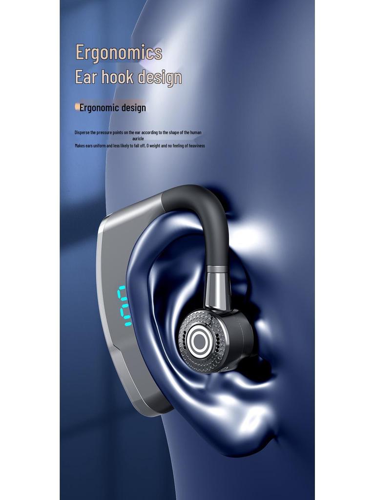 V9 Wireless Bluetooth Earphones: Low Latency, Ear-hook Design, Long Battery Life, Ideal for Gaming, Business, Sports, and In-ear Use