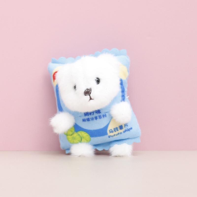 Cute Bear Keychain Cartoon Girl Backpack Decoration Hanging Plush Doll Gift