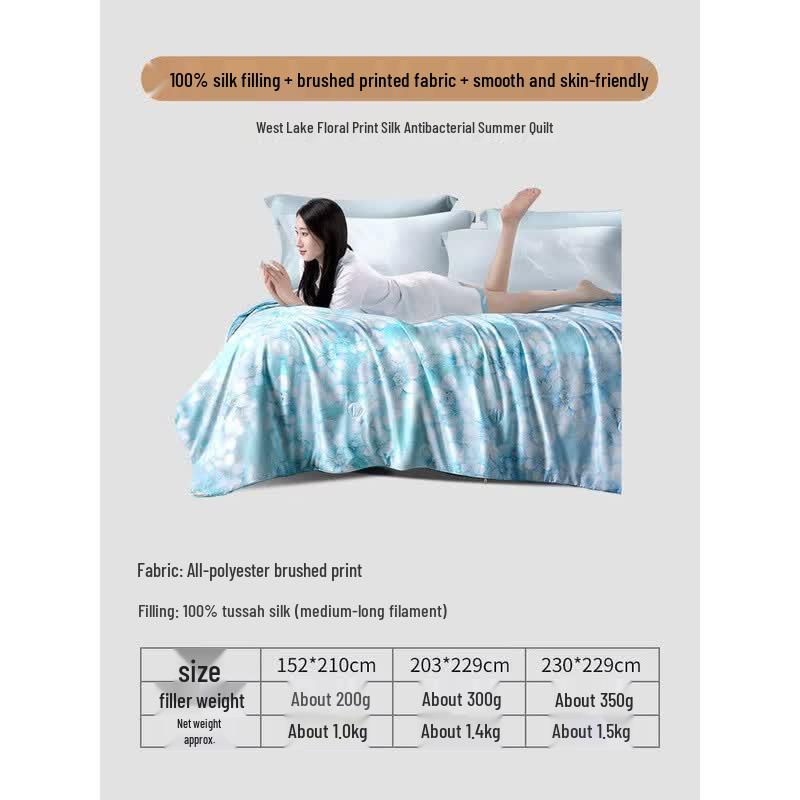 FUANNA Antibacterial Summer Cooling Silk Quilt