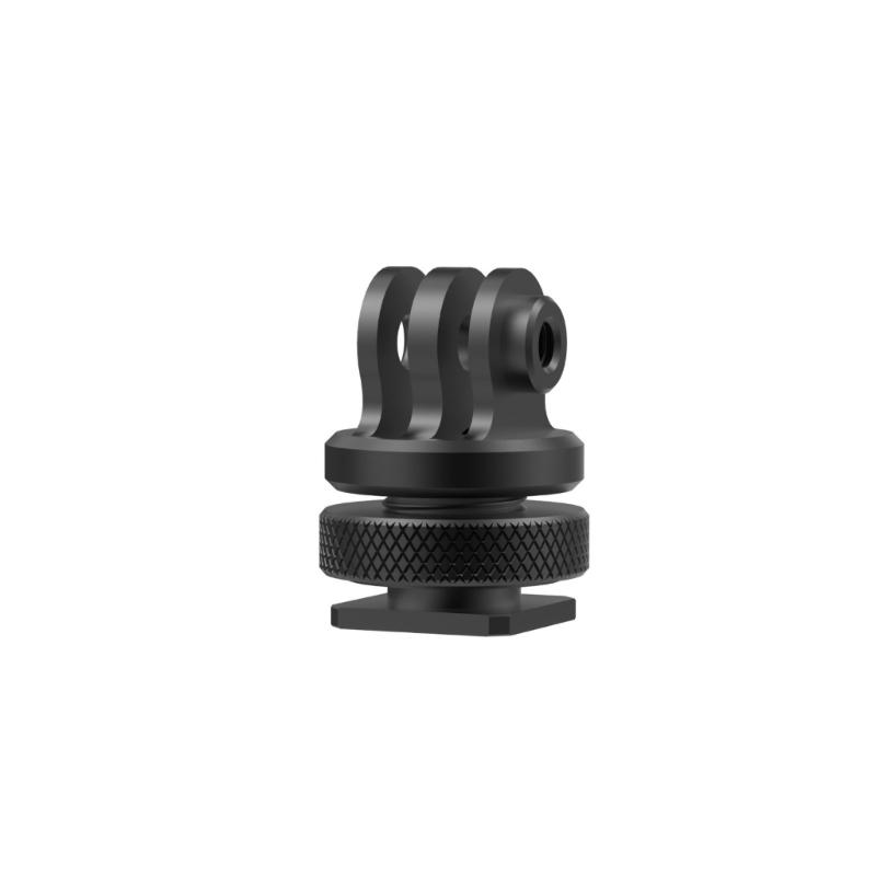 Hot Shoe Mount Adapter 1/4in Screw Hole For Action Cameras Aluminum Alloy Construction Three Claw Camera Mounts